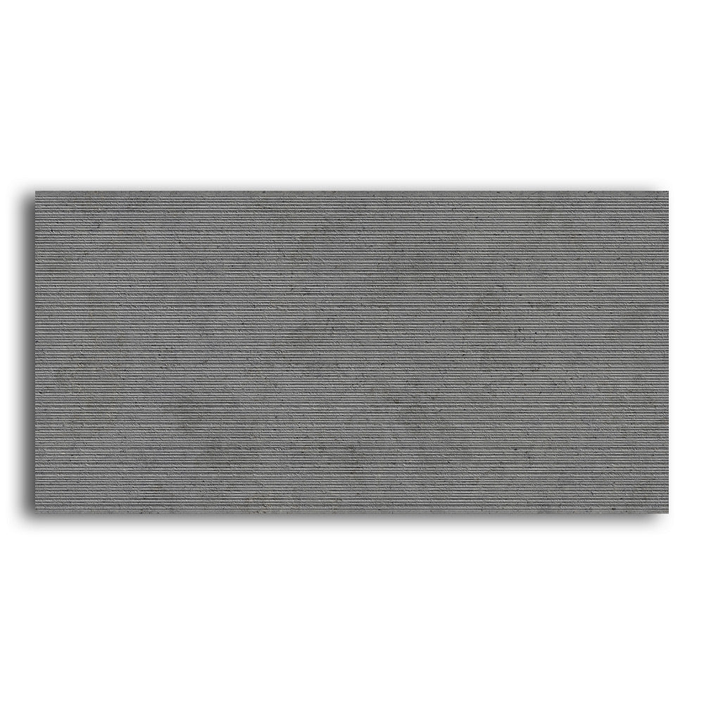 24x48 Limestone Anthracite Structured Porcelain Wall Tile