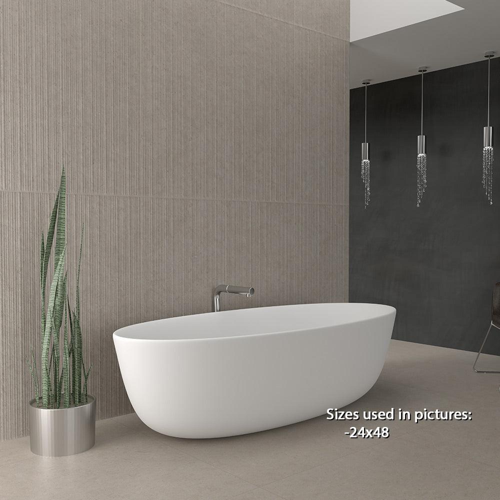 24x48 Limestone Beige Structured Porcelain Wall Tile 24x48 Limestone Beige Structured Porcelain Wall Tile - American Tile Depot