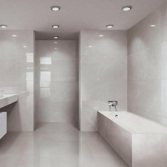 24x48 Lumeon Breccia Cenere Lux Polished Marble Look Porcelain Tile 24x48 Lumeon Breccia Cenere Lux Polished Marble Look Porcelain Tile - American Tile Depot