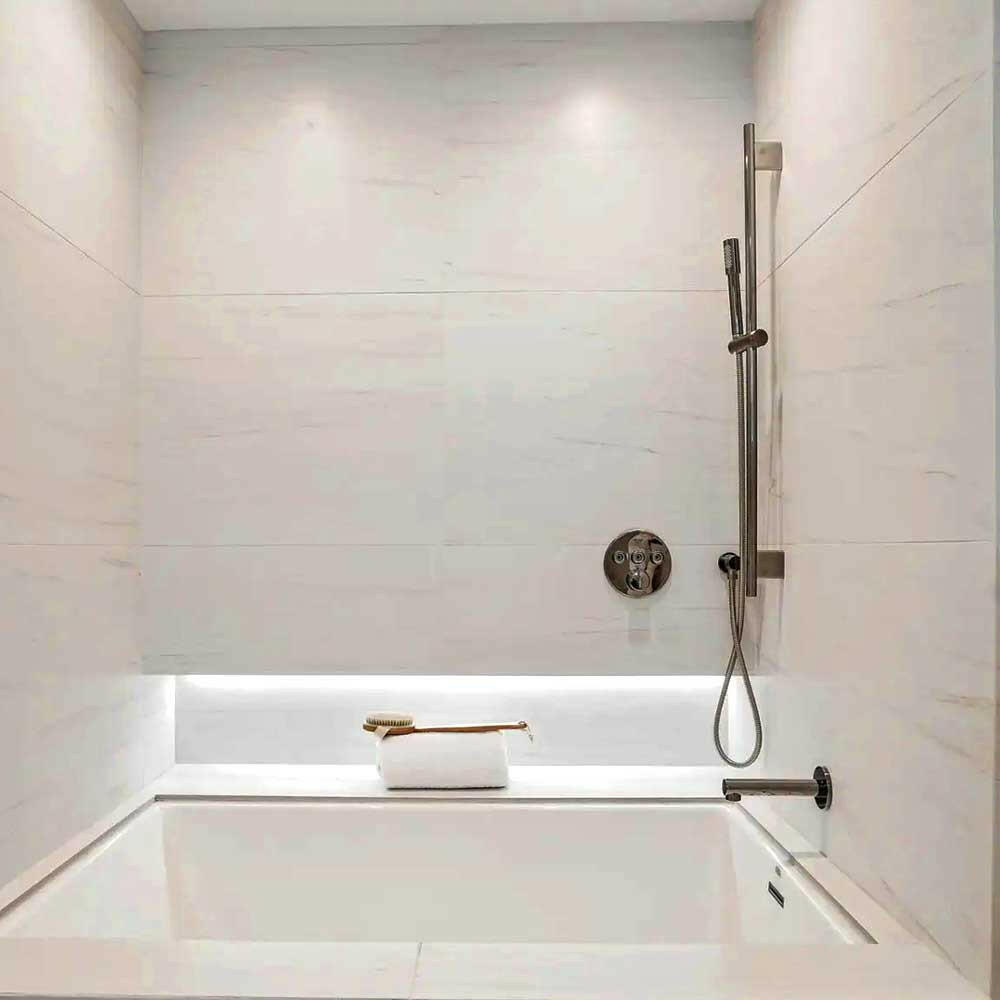 24x48 Lustra White Marble Look Matte Porcelain Tile - American Tile Depot