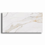 24x48 Marble Aureo Gold Polished Marble Look Porcelain Tile - American Tile Depot