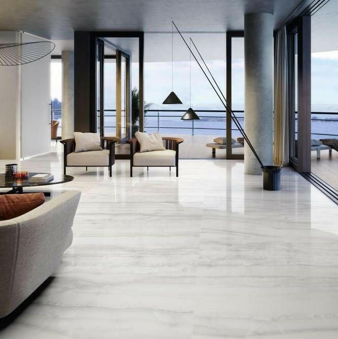 24x48 Mariselle Silver Polished Onyx Look Porcelain Tile 24x48 Mariselle Silver Polished Onyx Look Porcelain Tile - American Tile Depot