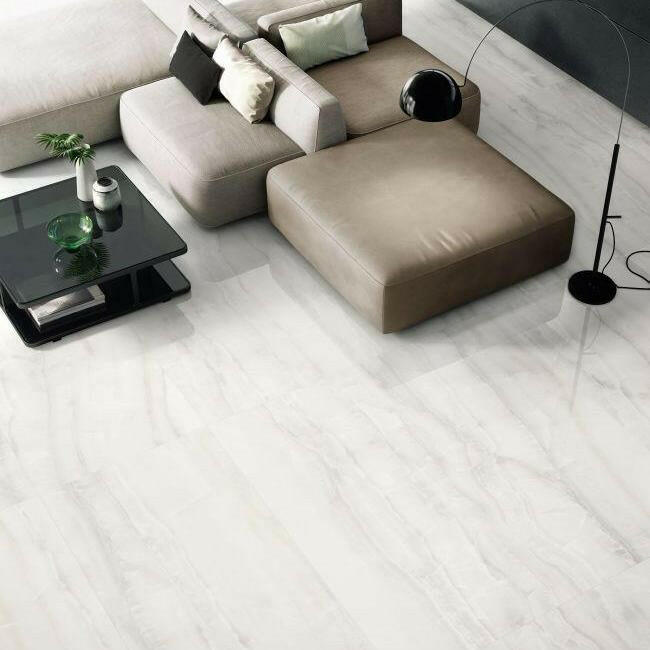 24x48 Mariselle White Matte Onyx Look Porcelain Tile 24x48 Mariselle White Matte Onyx Look Porcelain Tile - American Tile Depot