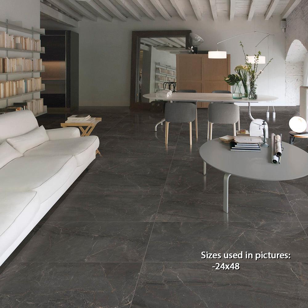 24x48 Marmi Lux Soveraia Gray Natural Marble Look Porcelain Tile 24x48 Marmi Lux Soveraia Gray Natural Marble Look Porcelain Tile - American Tile Depot