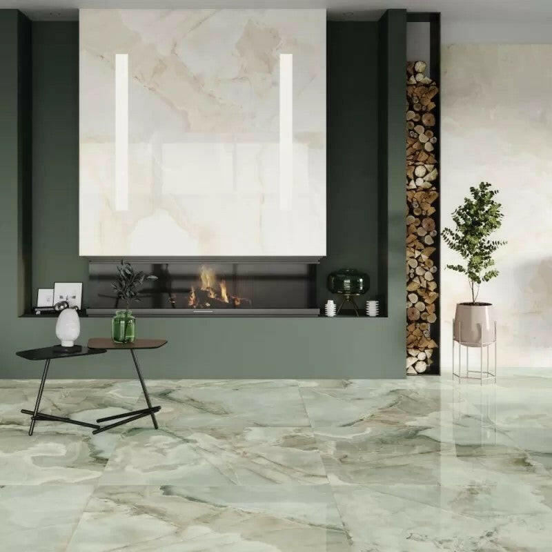 24x48 Maroona Jade Matte Onyx Look Porcelain Tile 24x48 Maroona Jade Matte Onyx Look Porcelain Tile - American Tile Depot