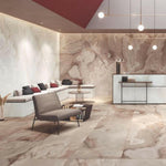 24x48 Maroona Rose Glossy Onyx Look Porcelain Tile 24x48 Maroona Rose Glossy Onyx Look Porcelain Tile - American Tile Depot