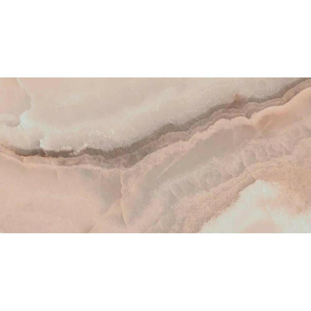 24x48 Maroona Rose Glossy Onyx Look Porcelain Tile 24x48 Maroona Rose Glossy Onyx Look Porcelain Tile - American Tile Depot
