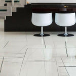 24x48 Montara White Polished Marble Look Porcelain Tile 24x48 Montara White Polished Marble Look Porcelain Tile - American Tile Depot