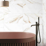 24x48 Nuvio Toscano Calacatta Borghini Marble Look Matte Porcelain Tile 24x48 Nuvio Toscano Calacatta Borghini Marble Look Matte Porcelain Tile - American Tile Depot