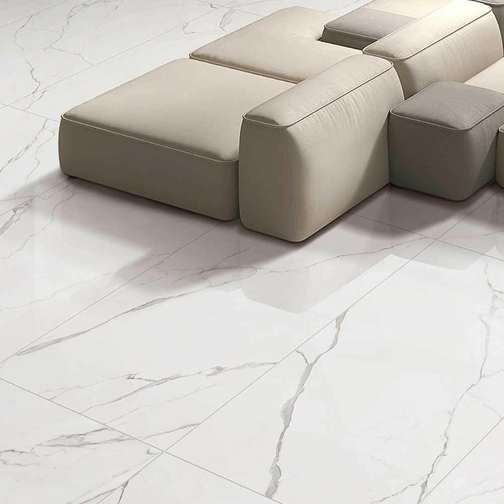 24x48 Nuvio Toscano Statuario Marble Look Matte Porcelain Tile 24x48 Nuvio Toscano Statuario Marble Look Matte Porcelain Tile - American Tile Depot
