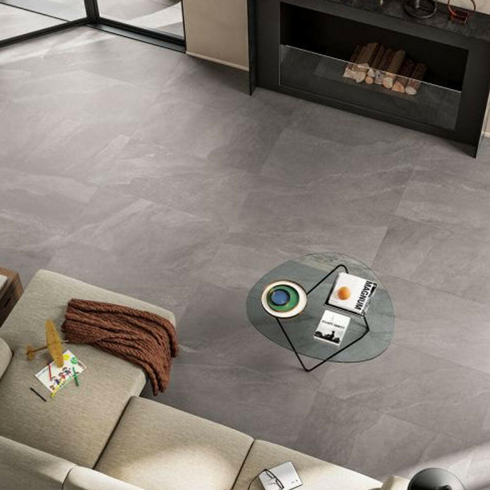 24x48 Obvara Grey Matte Stone Look Porcelain Tile 24x48 Obvara Grey Matte Stone Look Porcelain Tile - American Tile Depot
