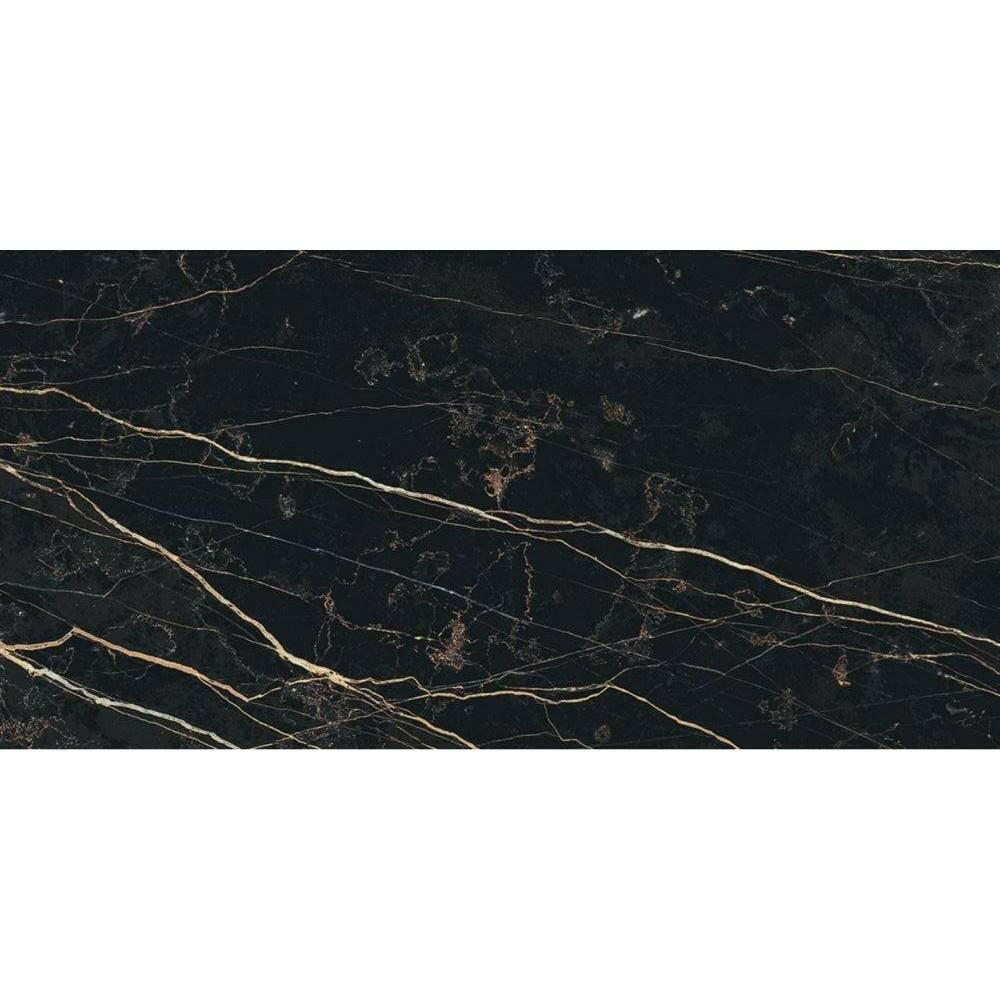 24x48 Oxvella Thunder Night Glossy Marble Look Porcelain Tile 24x48 Oxvella Thunder Night Glossy Marble Look Porcelain Tile - American Tile Depot