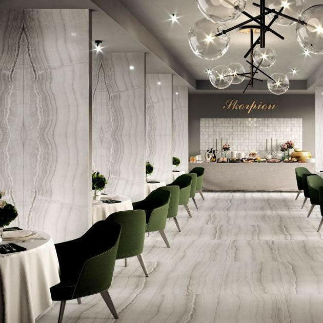 24x48 Pathira Silver Naturale Matte Onyx Look Porcelain Tile 24x48 Pathira Silver Naturale Matte Onyx Look Porcelain Tile - American Tile Depot