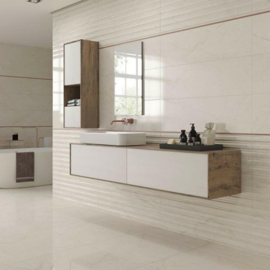 24x48 Pathora Marfil Shine Polished Marble Look Porcelain Tile 24x48 Pathora Marfil Shine Polished Marble Look Porcelain Tile - American Tile Depot