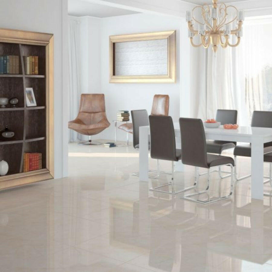 24x48 Pathora Marfil Shine Polished Marble Look Porcelain Tile 24x48 Pathora Marfil Shine Polished Marble Look Porcelain Tile - American Tile Depot