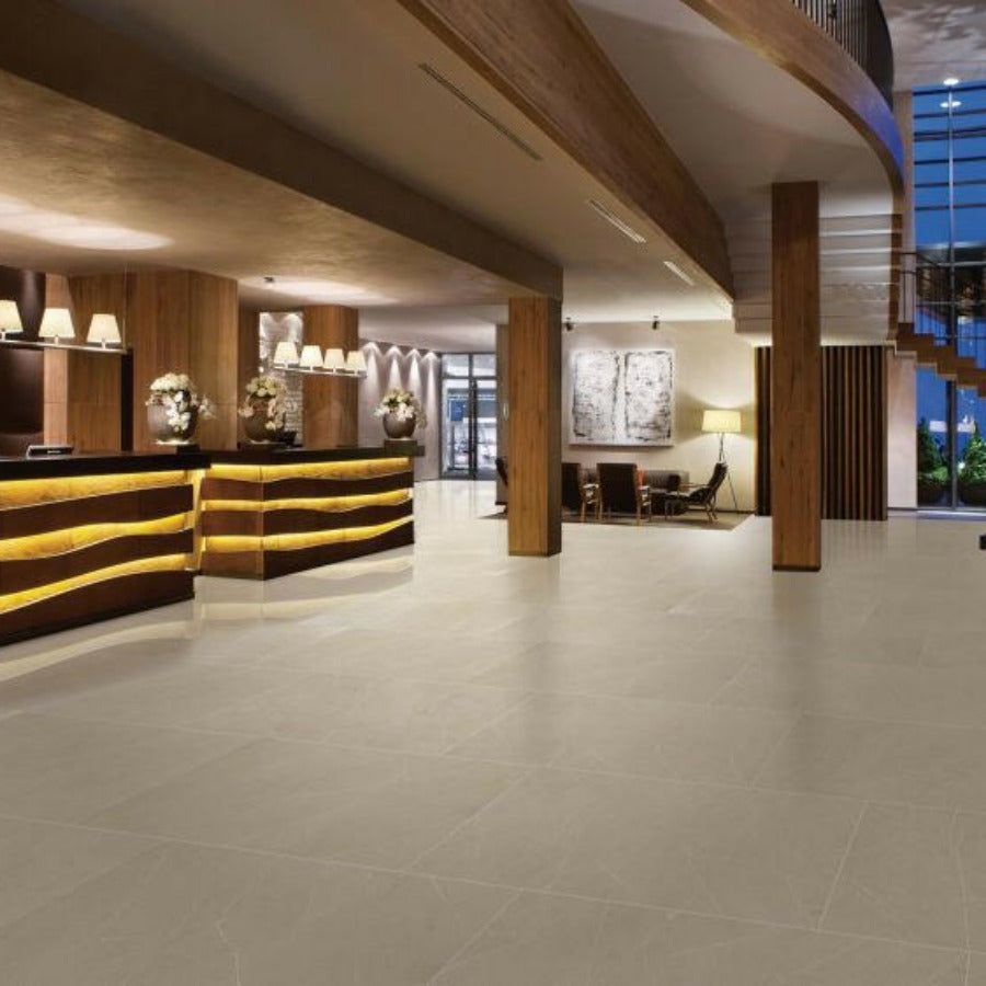 24x48 Pluvessa Cream Matte Marble Look Porcelain Tile 24x48 Pluvessa Cream Matte Marble Look Porcelain Tile - American Tile Depot