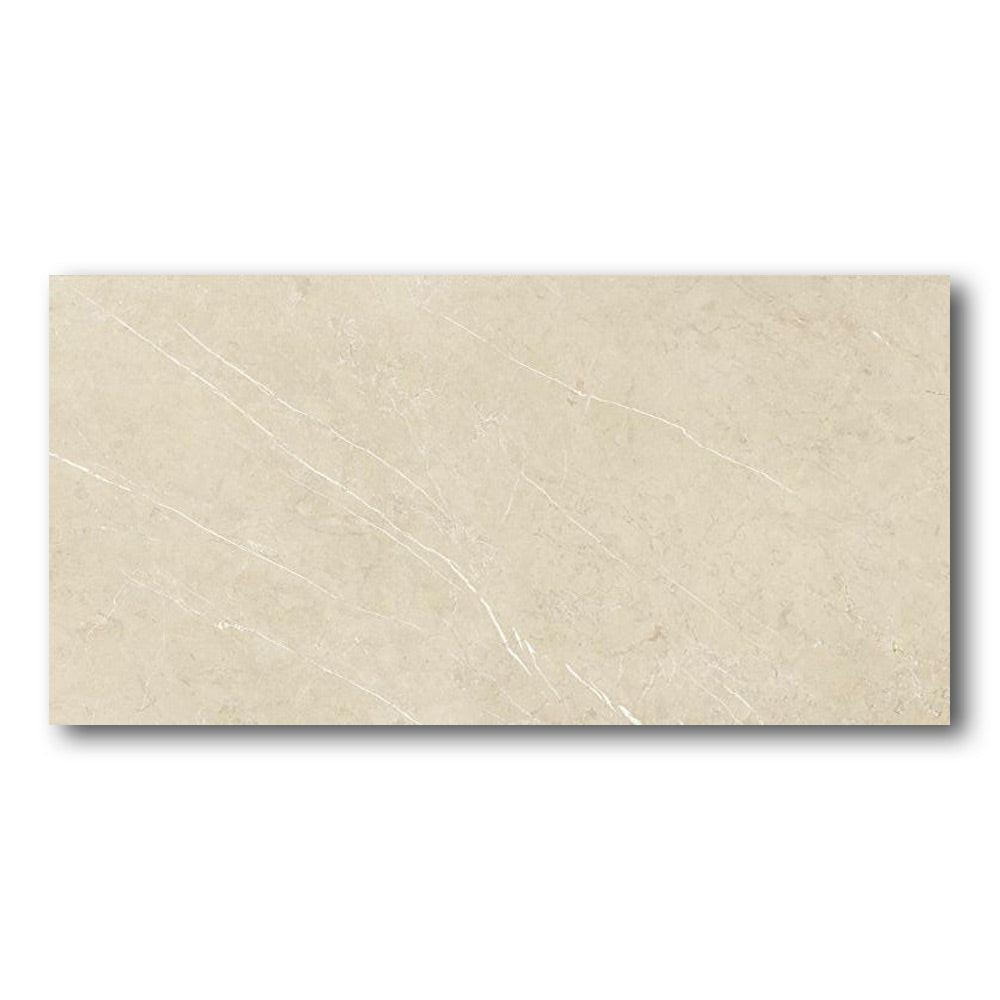 24x48 Pluvessa Cream Polished Marble Look Porcelain Tile 24x48 Pluvessa Cream Polished Marble Look Porcelain Tile - American Tile Depot