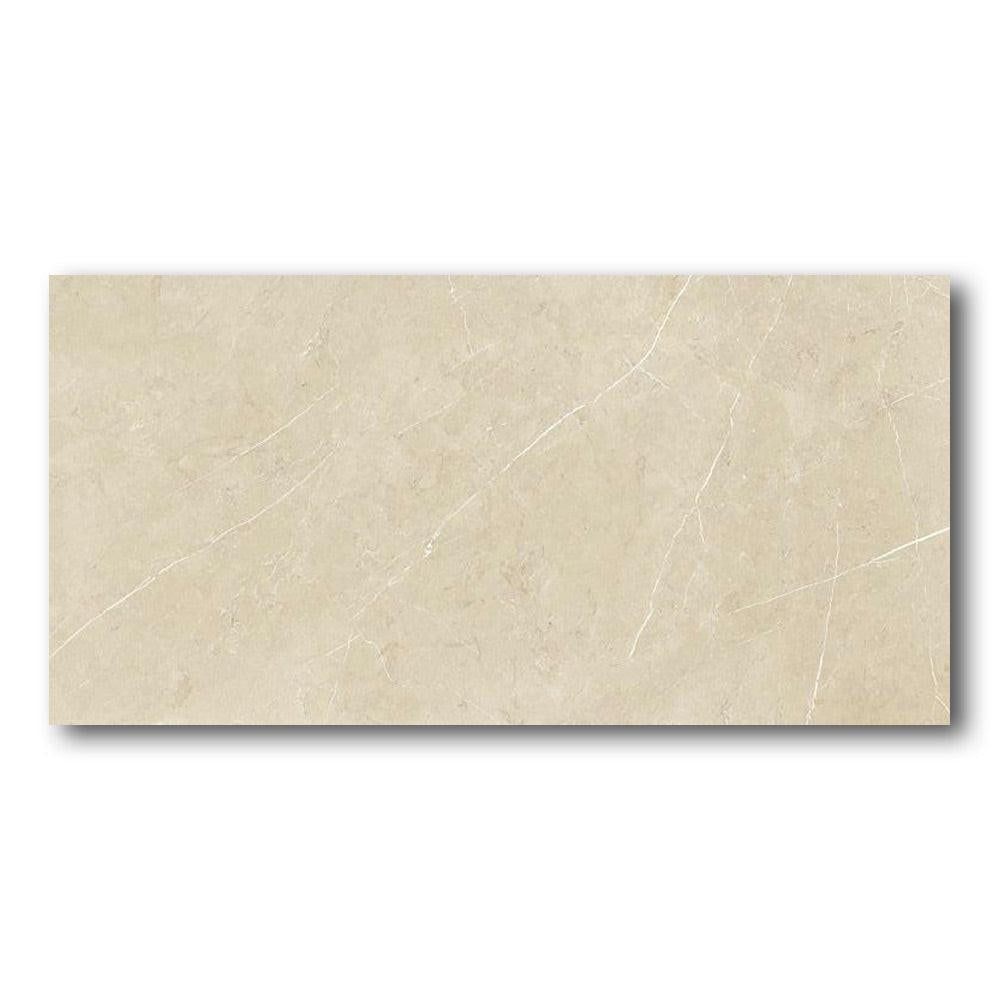 24x48 Pluvessa Cream Polished Marble Look Porcelain Tile 24x48 Pluvessa Cream Polished Marble Look Porcelain Tile - American Tile Depot
