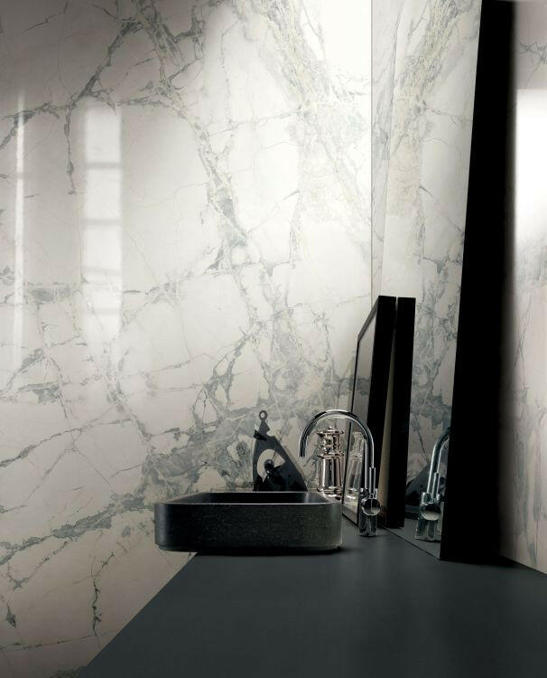 24x48 Pluvessa Mountain Treasure Glossy Polished Marble Look Porcelain Tile 24x48 Pluvessa Mountain Treasure Glossy Polished Marble Look Porcelain Tile - American Tile Depot