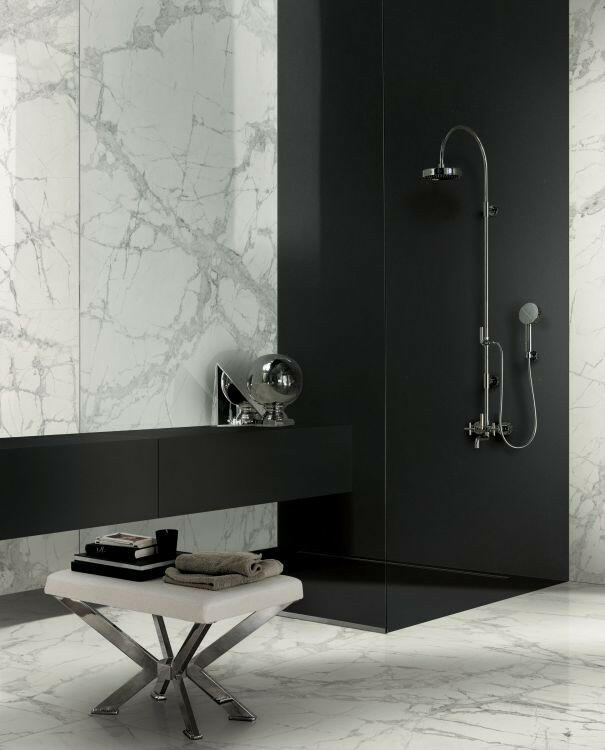 24x48 Pluvessa Mountain Treasure Glossy Polished Marble Look Porcelain Tile 24x48 Pluvessa Mountain Treasure Glossy Polished Marble Look Porcelain Tile - American Tile Depot