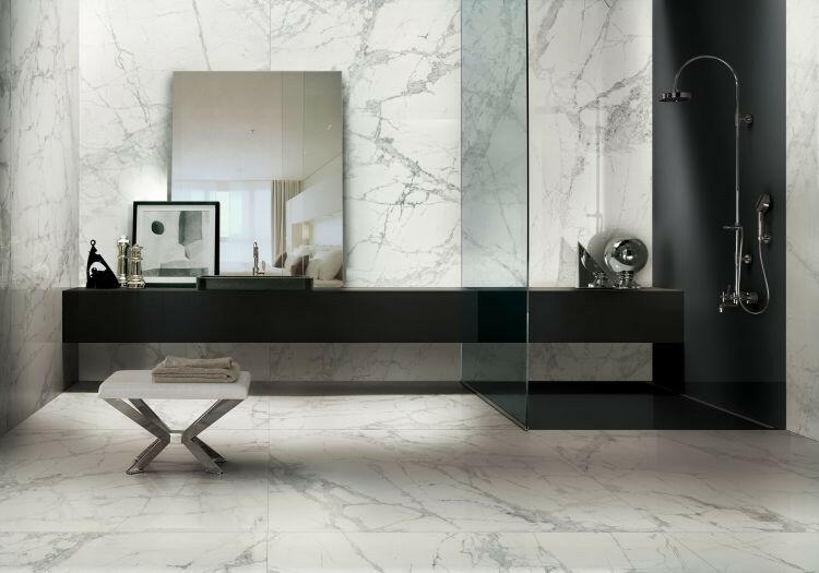 24x48 Pluvessa Mountain Treasure Glossy Polished Marble Look Porcelain Tile 24x48 Pluvessa Mountain Treasure Glossy Polished Marble Look Porcelain Tile - American Tile Depot