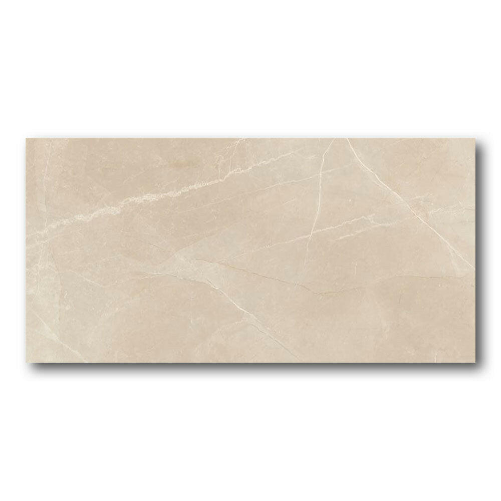 24x48 Prevara Moon Beige Lux Polished Marble Look Porcelain Tile 24x48 Prevara Moon Beige Lux Polished Marble Look Porcelain Tile - American Tile Depot