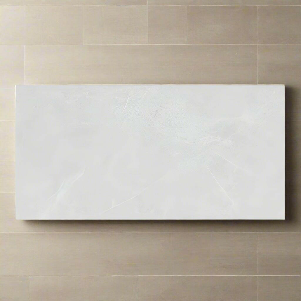 24x48 Puccini Blanco Matte Marble Look Porcelain Tile - American Tile Depot