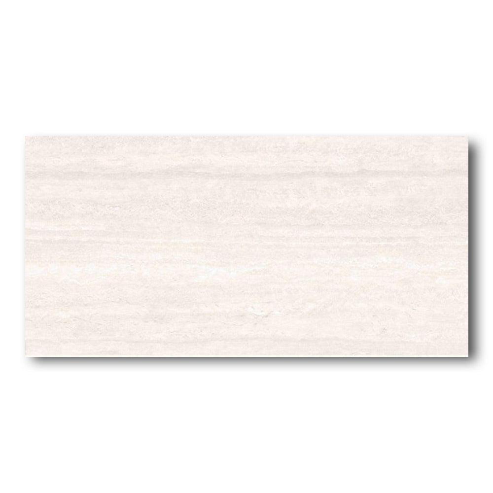 24x48 Pulvora White Polished Travertine Look Porcelain Tile 24x48 Pulvora White Polished Travertine Look Porcelain Tile - American Tile Depot