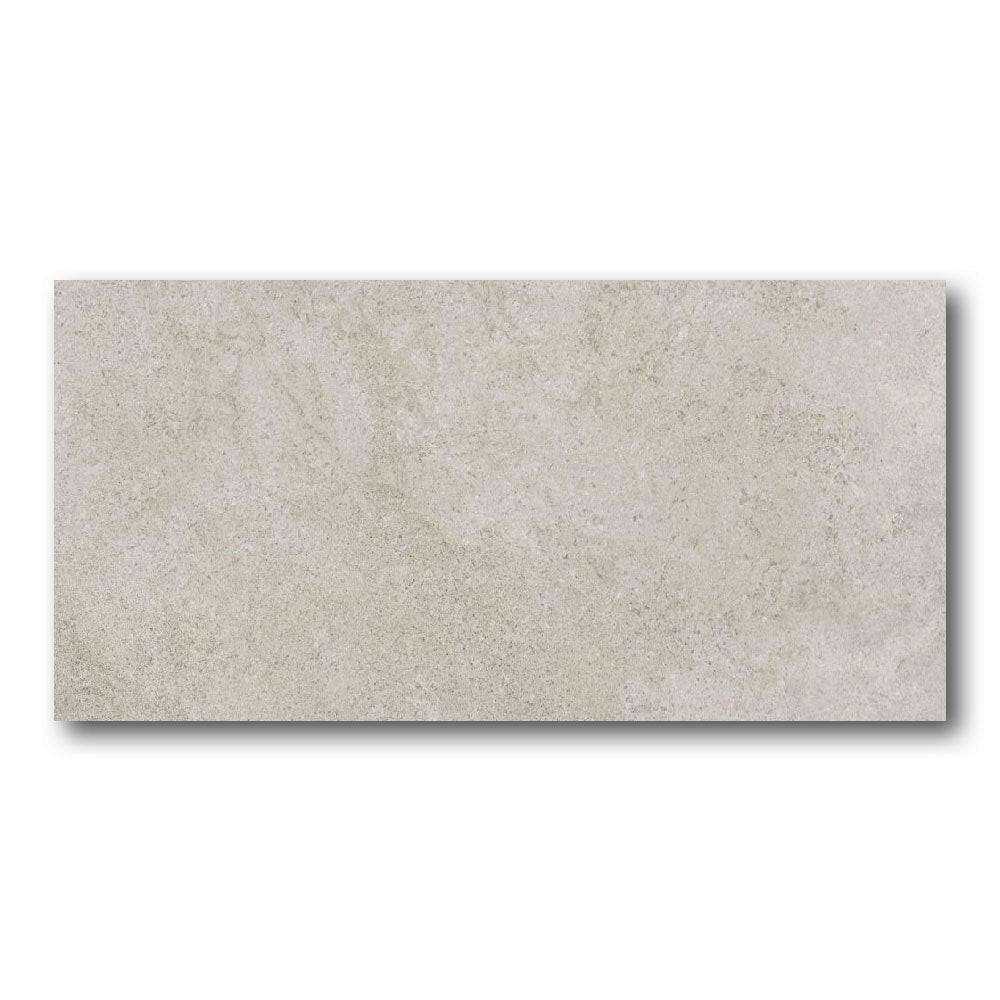 24x48 Zivora Gris Matte Limestone Look Porcelain Tile