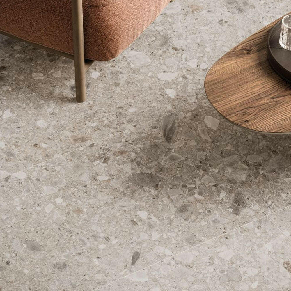 24x48 Raviora Beige Matte Terrazzo Look Porcelain Tile 24x48 Raviora Beige Matte Terrazzo Look Porcelain Tile - American Tile Depot