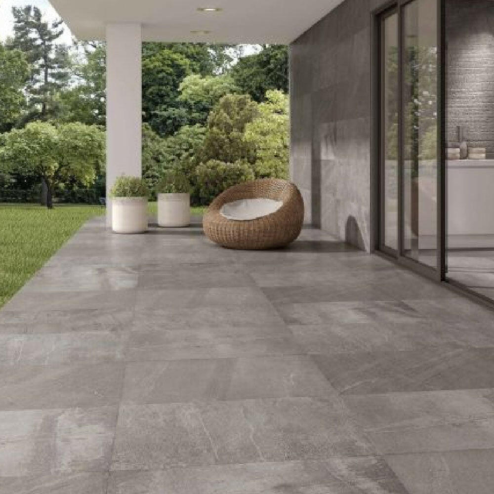 24x48 Sandrya Basalt Lappato Stone Look Polished Porcelain Tile 24x48 Sandrya Basalt Lappato Stone Look Polished Porcelain Tile - American Tile Depot