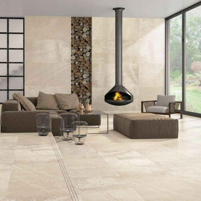 24x48 Sandrya Sand Lappato Stone Look Polished Porcelain Tile 24x48 Sandrya Sand Lappato Stone Look Polished Porcelain Tile - American Tile Depot