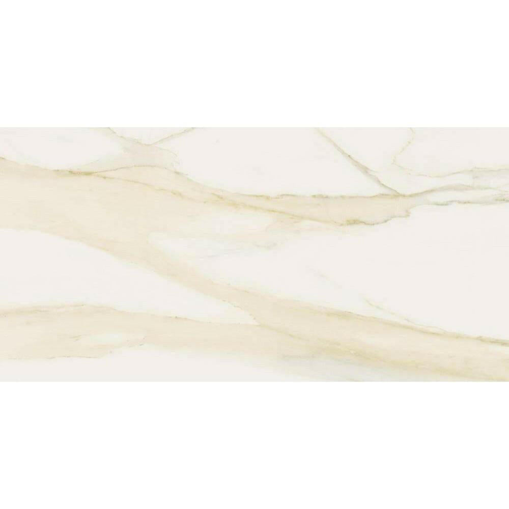 24x48 Solviera Calacatta Gold Glossy Marble Look Porcelain Tile 24x48 Solviera Calacatta Gold Glossy Marble Look Porcelain Tile - American Tile Depot