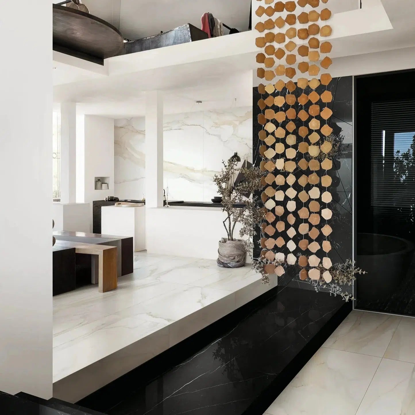 24x48 Solviera Calacatta Gold Glossy Marble Look Porcelain Tile 24x48 Solviera Calacatta Gold Glossy Marble Look Porcelain Tile - American Tile Depot