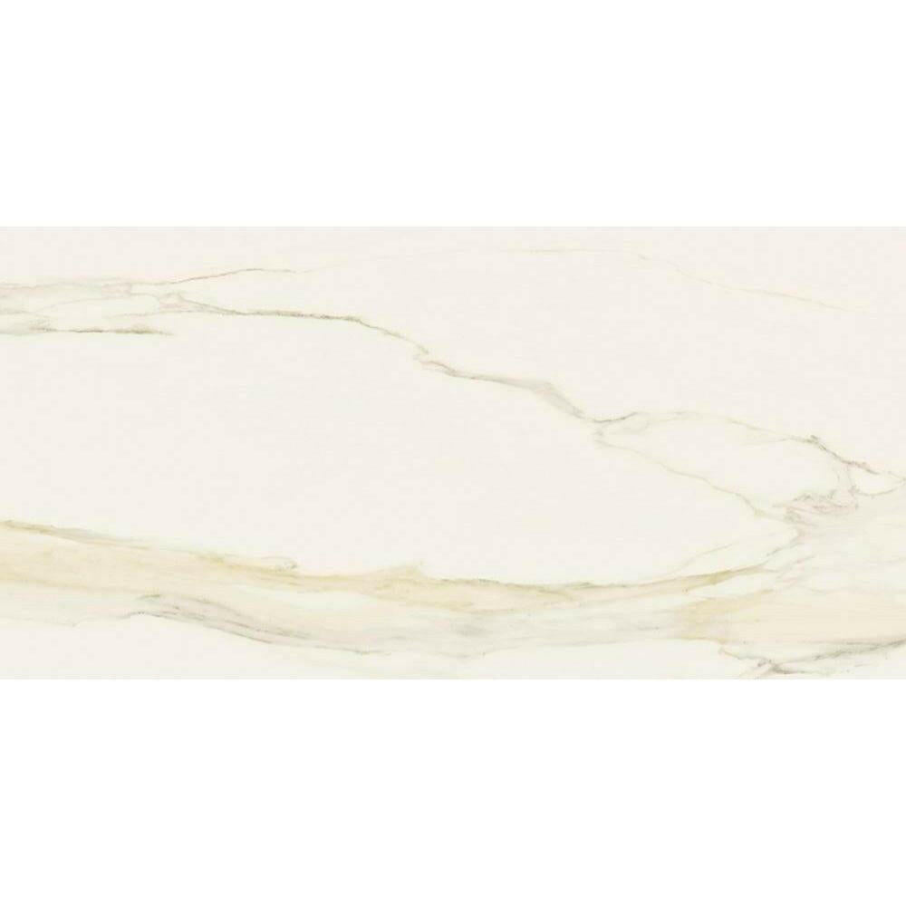24x48 Solviera Calacatta Gold Glossy Marble Look Porcelain Tile 24x48 Solviera Calacatta Gold Glossy Marble Look Porcelain Tile - American Tile Depot