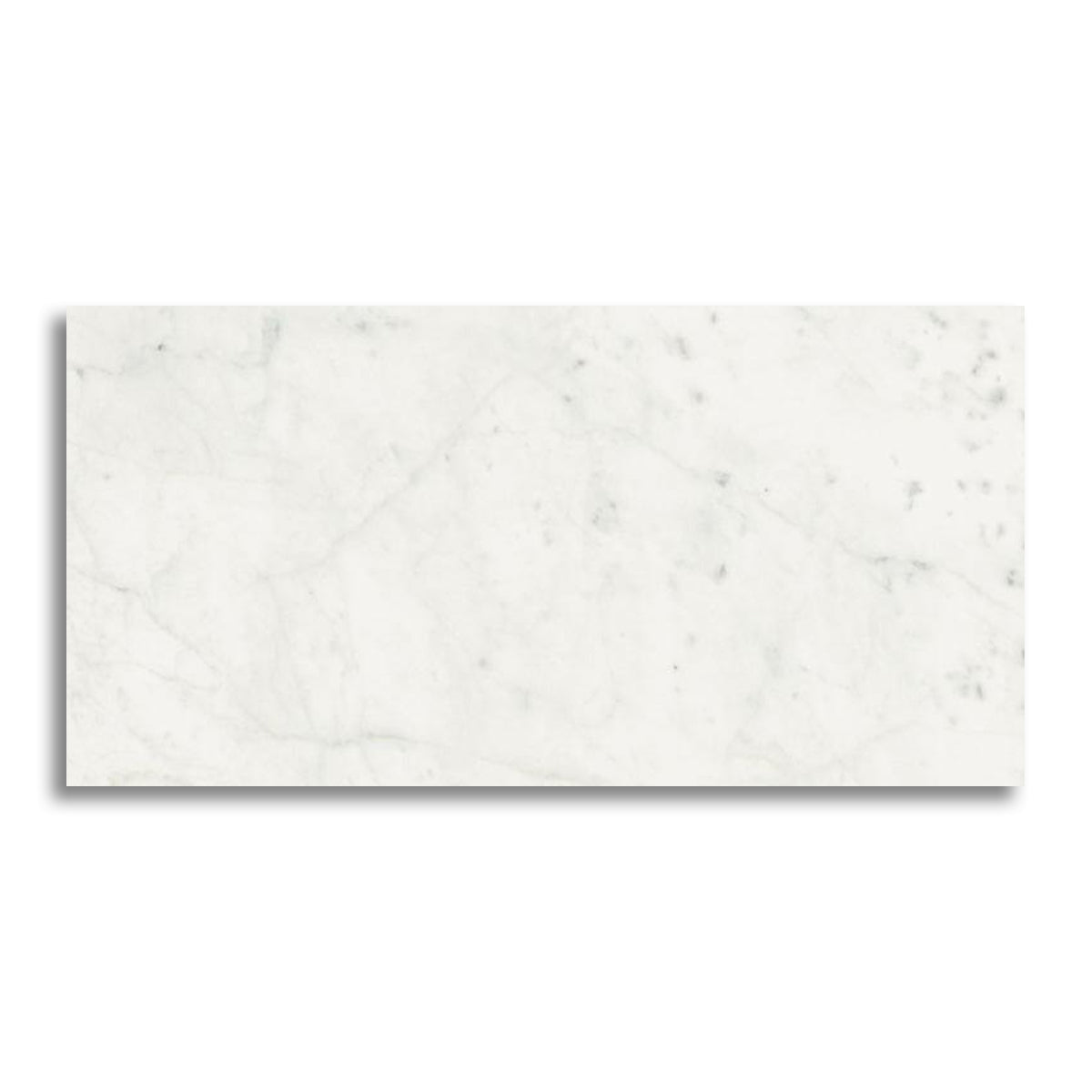 24x48 Tempesta White Glossy Polished Marble Look Porcelain Tile - American Tile Depot