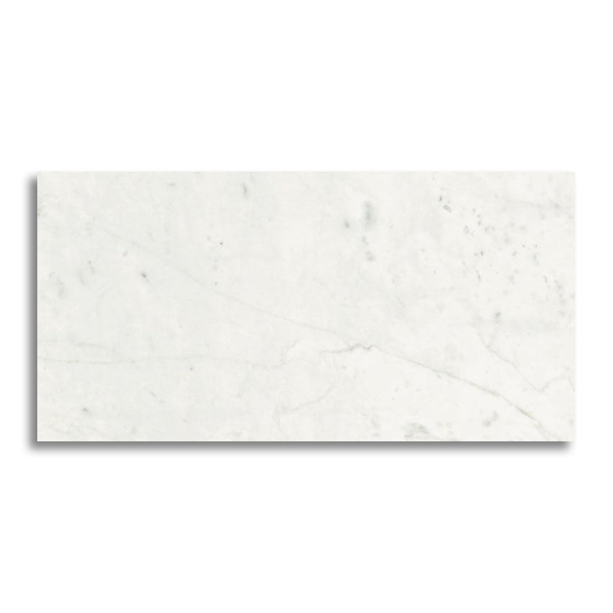 24x48 Tempesta White Glossy Polished Marble Look Porcelain Tile - American Tile Depot