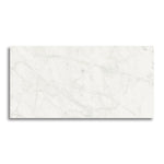 24x48 Tempesta White Glossy Polished Marble Look Porcelain Tile - American Tile Depot