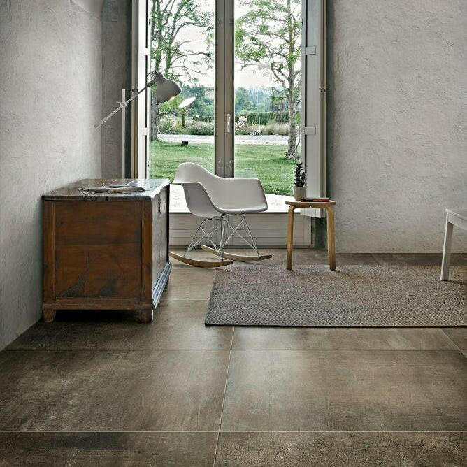 24x48 Thivora Brun Matte Concrete Look Porcelain Tile 24x48 Thivora Brun Matte Concrete Look Porcelain Tile - American Tile Depot