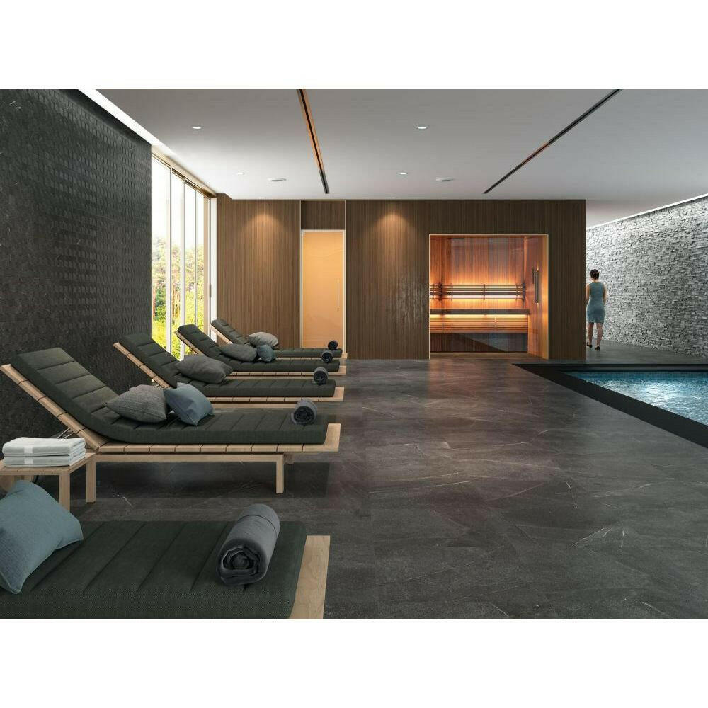 24x48 Trelora Grafito Matte Limestone Look Porcelain Tile 24x48 Trelora Grafito Matte Limestone Look Porcelain Tile - American Tile Depot