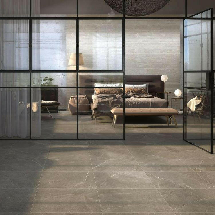 24x48 Trelora Noce Matte Limestone Look Porcelain Tile 24x48 Trelora Noce Matte Limestone Look Porcelain Tile - American Tile Depot