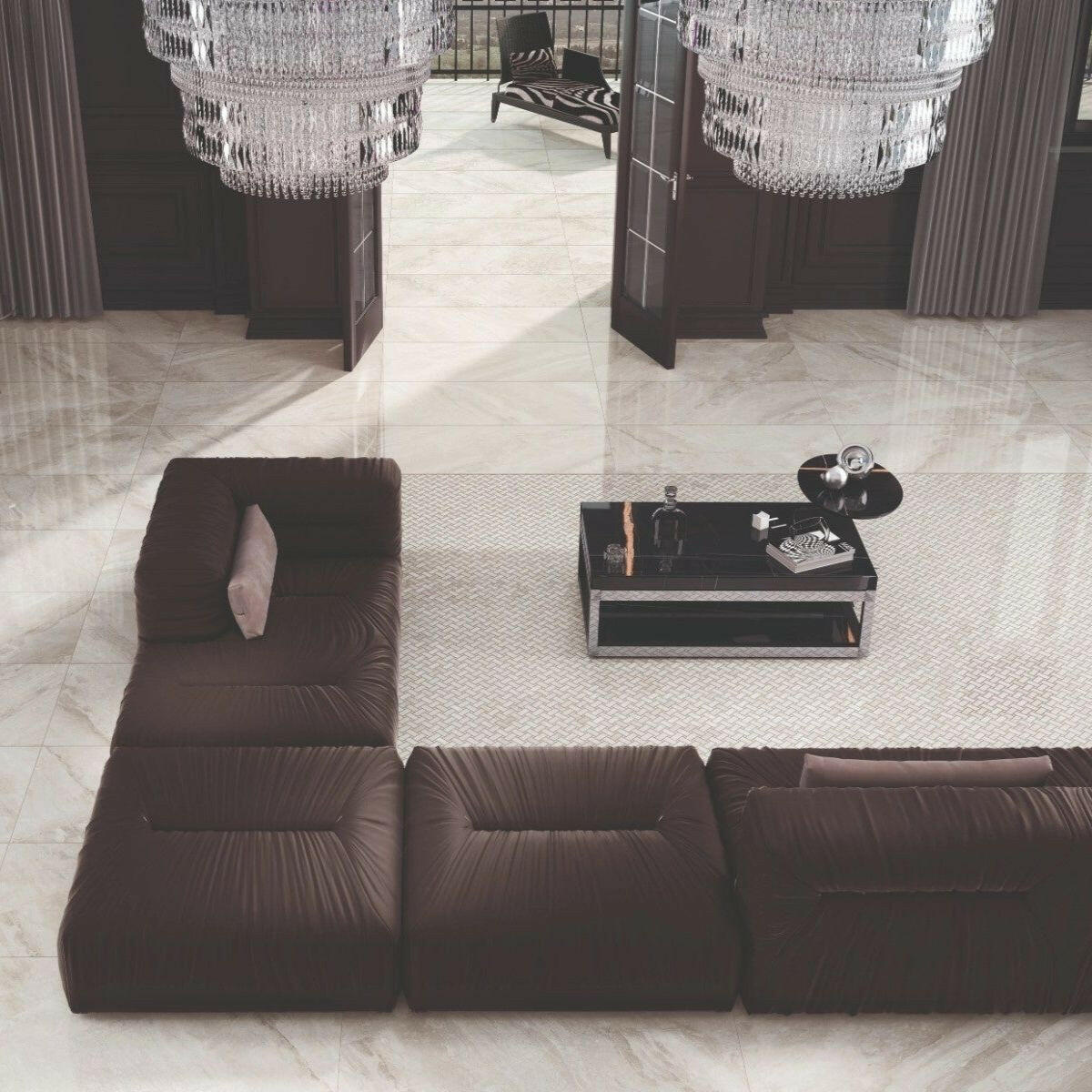 24x48 Trivexa Ivory Naturale Matte Marble Look Porcelain Tile 24x48 Trivexa Ivory Naturale Matte Marble Look Porcelain Tile - American Tile Depot