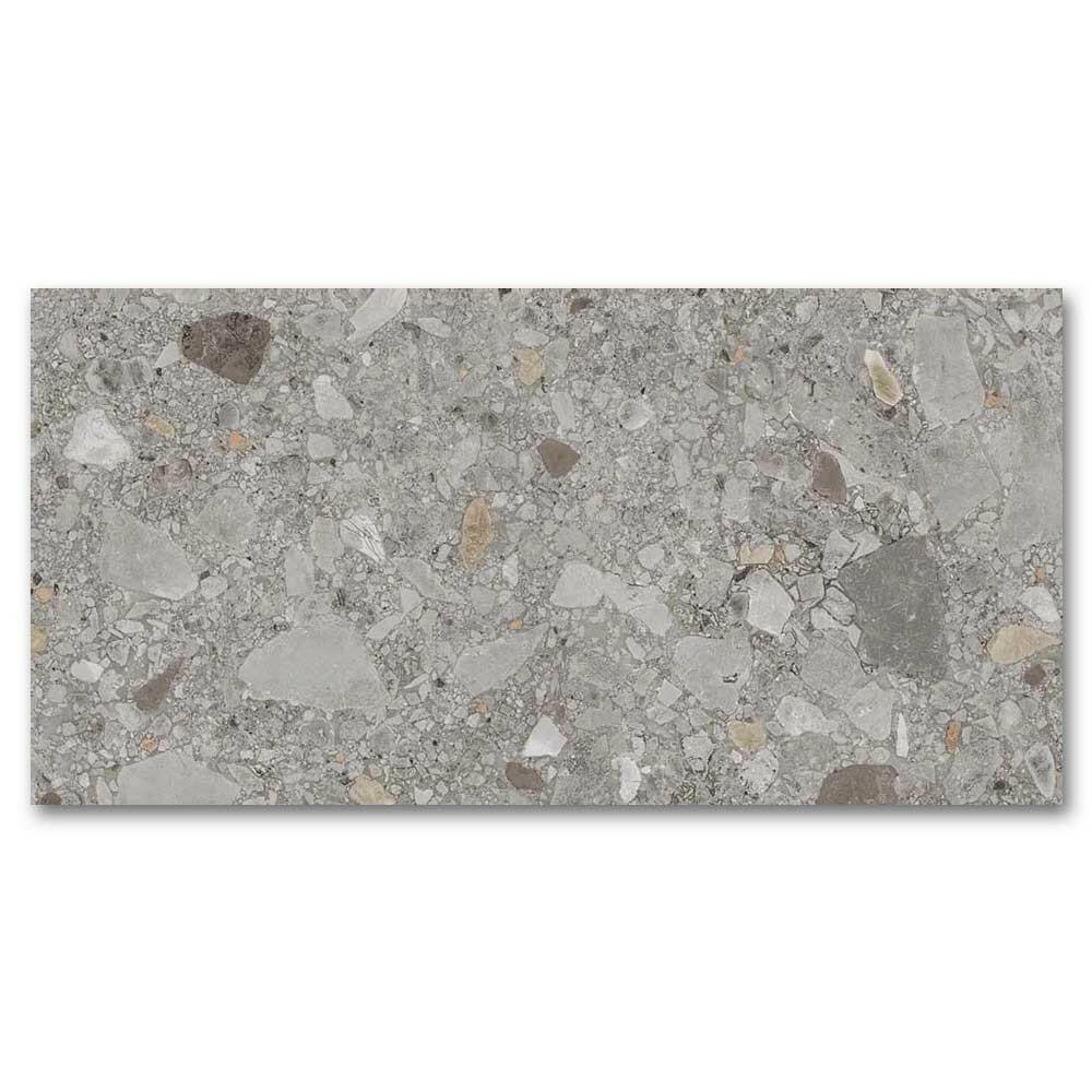 24x48 Uniquartz Gray Terrazzo Look Matte Porcelain Tile 24x48 Uniquartz Gray Terrazzo Look Matte Porcelain Tile - American Tile Depot