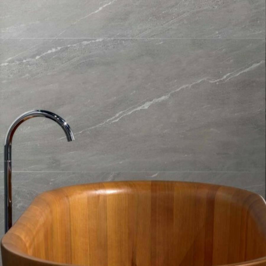 24x48 Urbion Grey Matte Limestone Look Porcelain Tile 24x48 Urbion Grey Matte Limestone Look Porcelain Tile - American Tile Depot
