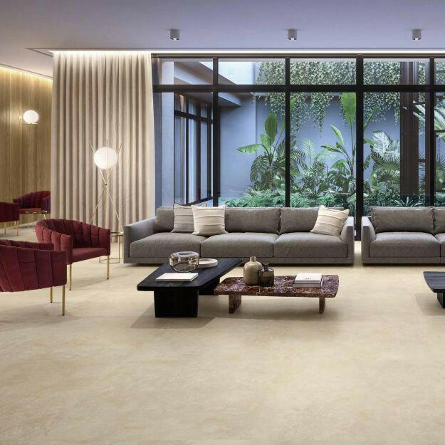 24x48 Viaura Cross Cut Beige Matte Travertine Look Porcelain Tile 24x48 Viaura Cross Cut Beige Matte Travertine Look Porcelain Tile - American Tile Depot
