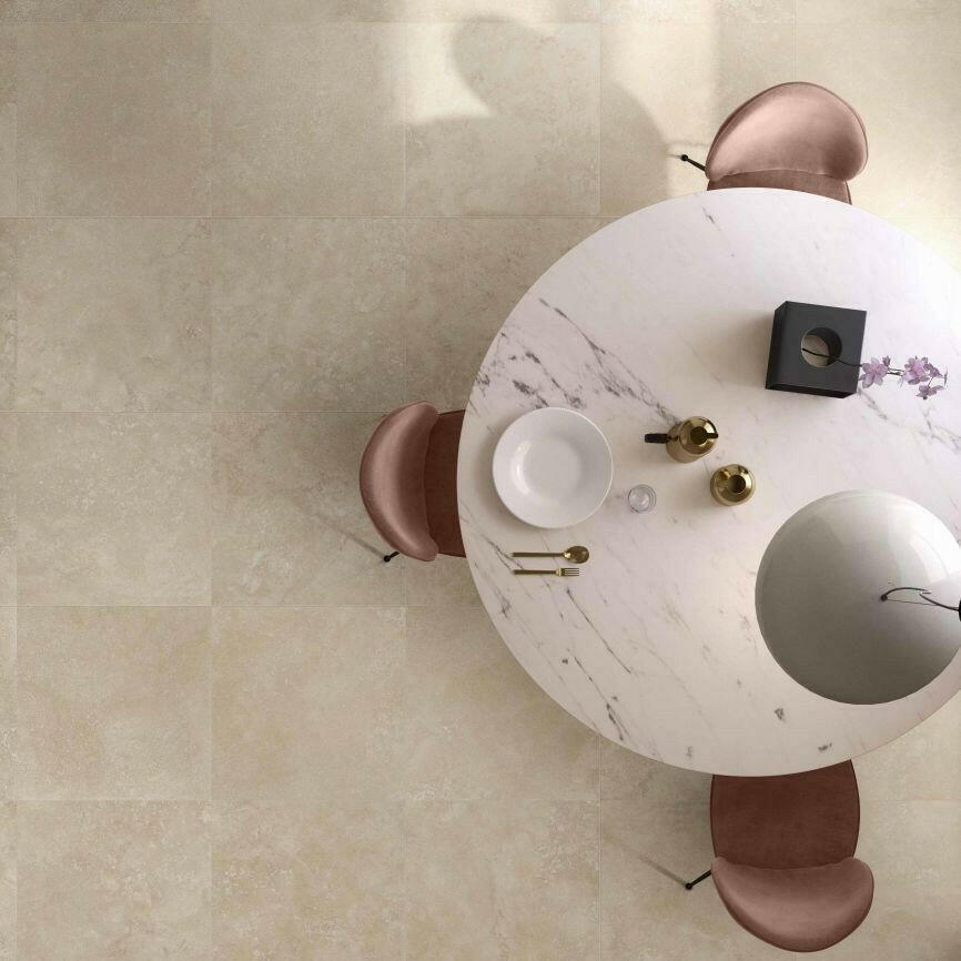 24x48 Viaura Cross Cut Beige Polished Travertine Look Porcelain Tile 24x48 Viaura Cross Cut Beige Polished Travertine Look Porcelain Tile - American Tile Depot
