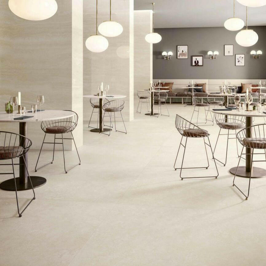 24x48 Viaura Cross Cut Ivory Matte Travertine Look Porcelain Tile 24x48 Viaura Cross Cut Ivory Matte Travertine Look Porcelain Tile - American Tile Depot