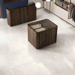 24x48 Viaura Cross Cut White Matte Travertine Look Porcelain Tile 24x48 Viaura Cross Cut White Matte Travertine Look Porcelain Tile - American Tile Depot