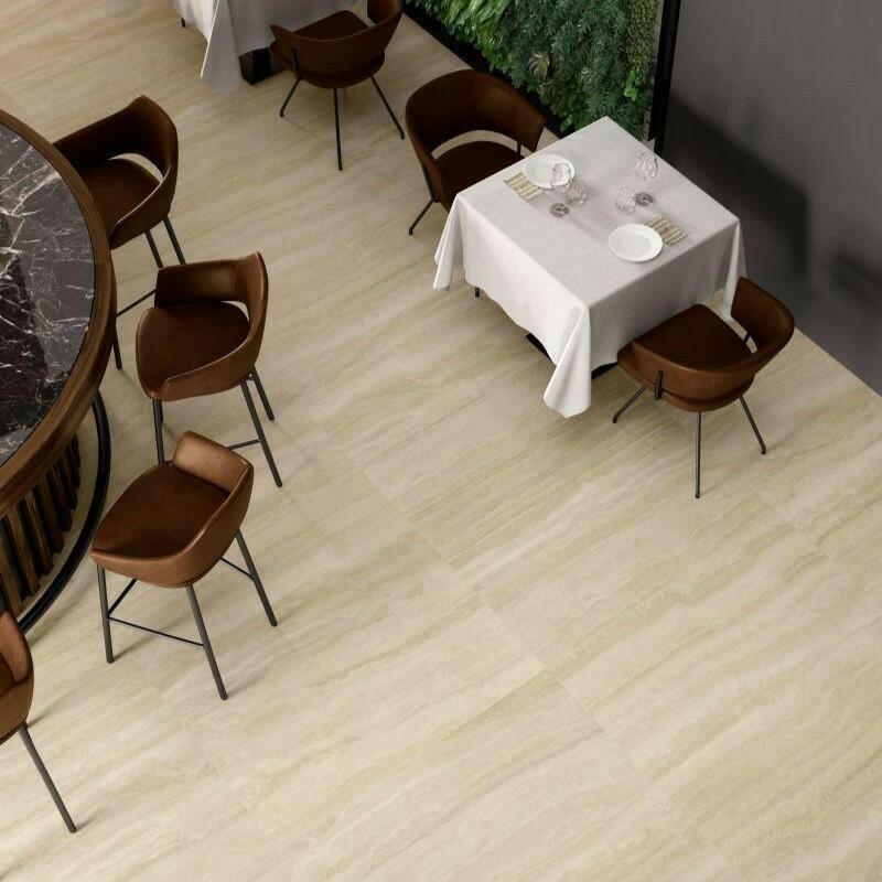 24x48 Viaura Vein Cut Beige Matte Travertine Look Porcelain Tile 24x48 Viaura Vein Cut Beige Matte Travertine Look Porcelain Tile - American Tile Depot