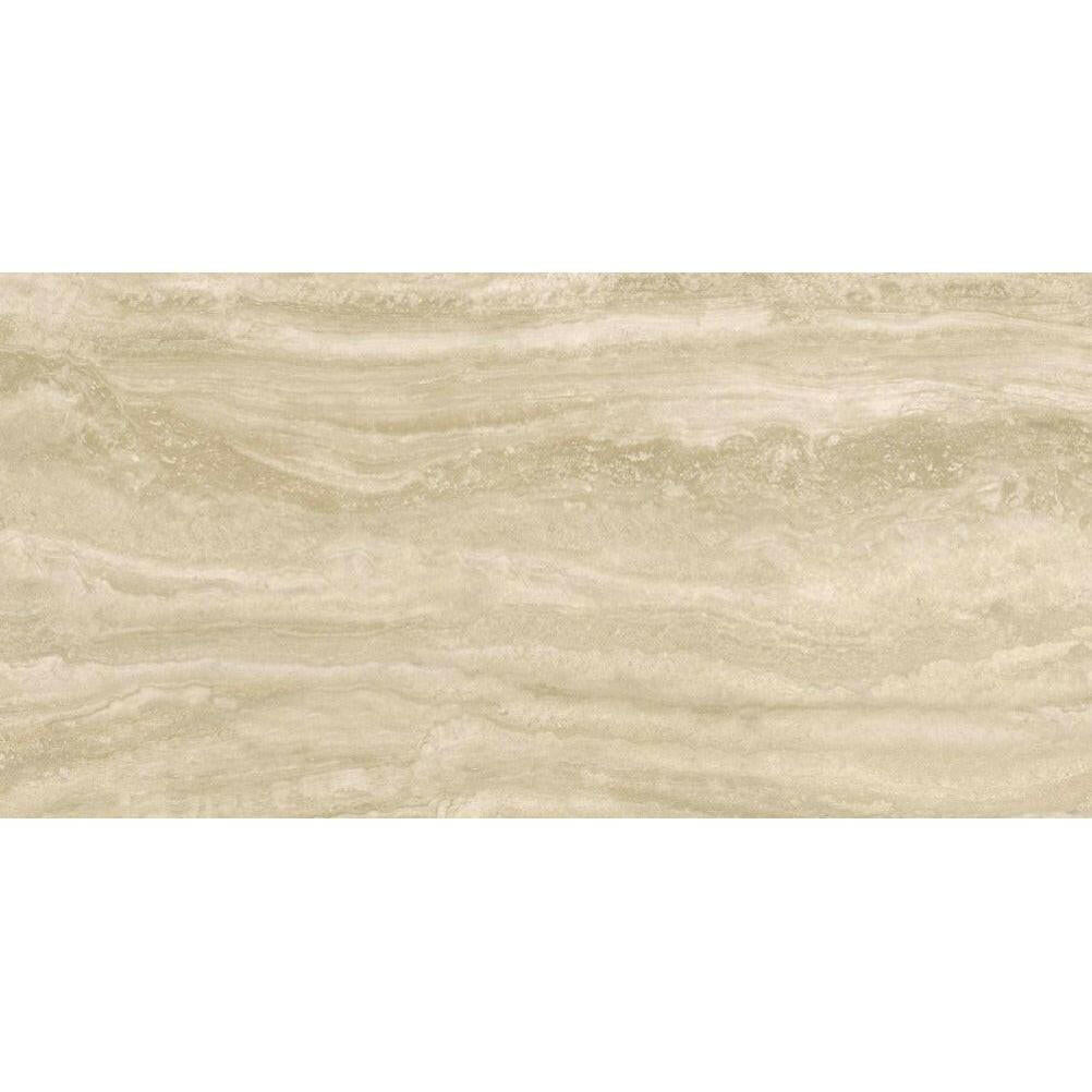 24x48 Viaura Vein Cut Beige Polished Travertine Look Porcelain Tile 24x48 Viaura Vein Cut Beige Polished Travertine Look Porcelain Tile - American Tile Depot